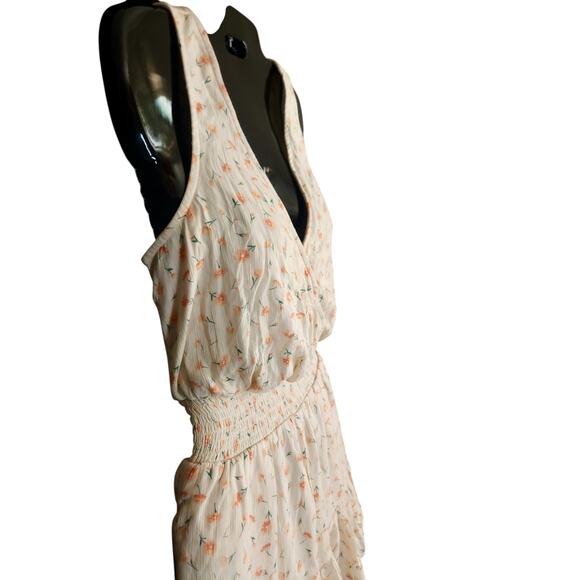 AMERICAN EAGLE Sleeveless‎ Floral Flouncy Ruffle Romper sz Small Fairy Whimsy - Picture 4 of 8